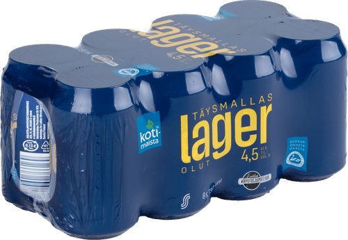 Kotimaista täysmallaslager 4,5% 8x0,33l tlk