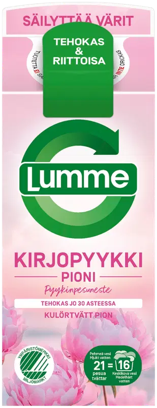 Lumme 彩色衣物 牡丹洗衣液 750ml|Lumme Kirjopyykki Pioni pyykinpesuneste 750ml
