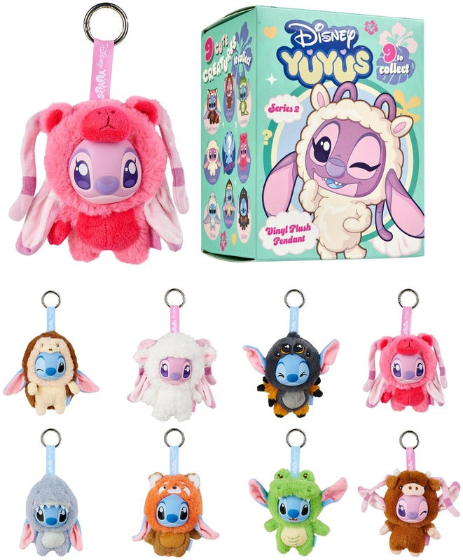 Simba Toys Simba Walt Disney YuYus Stitch 或 Angel 吉祥物毛绒玩具,12 cm,可挂包、背包或钥匙扣
