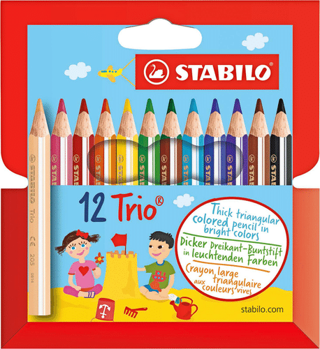 STABILO 粗短彩色铅笔 Trio 12色