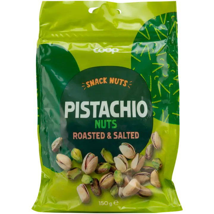 Coop paahdetut ja suolatut pistaasipähkinät 150 g-Coop 烤咸开心果 150 g