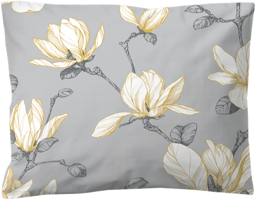 Finlayson satiini tyynyliina Magnolia 50X60 harmaa-keltainen