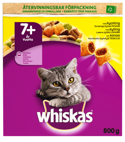 Whiskas 7+ Kanaa 800g