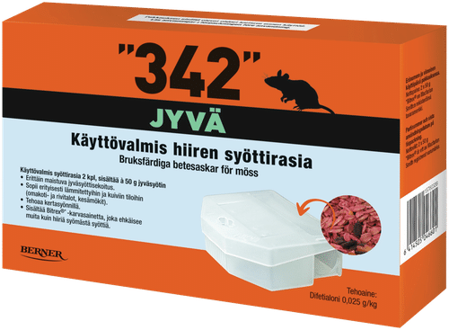 342 Syöttirasia 2kpl +á 50g jyväsyötti