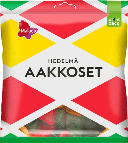 Malaco Aakkoset 水果混合糖果 340g|Malaco Aakkoset Hedelmä makeissekoitus 340g