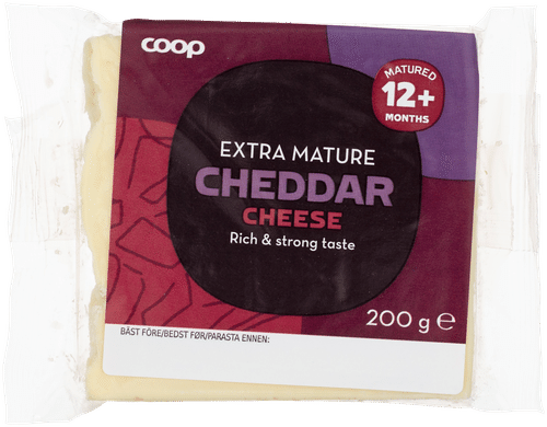Coop cheddarjuusto kypsytetty 12 kk 200 g