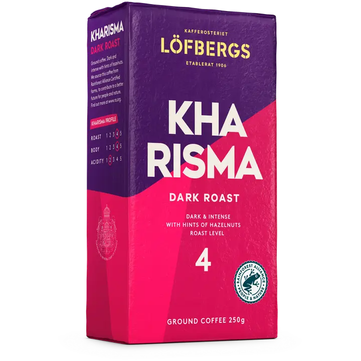 Löfbergs Kharisma Suodatinkahvi 250 g Rainforest Alliance|Löfbergs Kharisma 过滤咖啡 250 克 雨林联盟