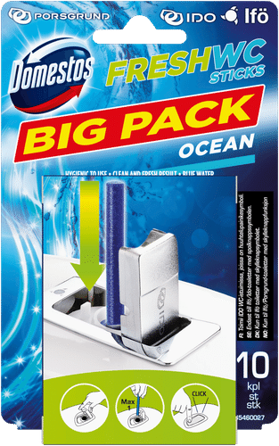 Domestos 海洋马桶清新棒 适用于IDO马桶座 10x9.5克 10件
