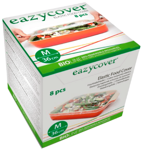 Eazycover 中号 BIOLINE 8片装 - 保鲜膜罩 - 让食物保持新鲜更久