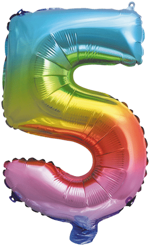 Decorata Party 彩虹铝箔气球 35厘米 5号