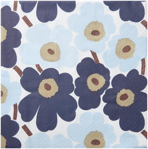 Marimekko Mini Unikko denim lautasliina 20kpl/24cm