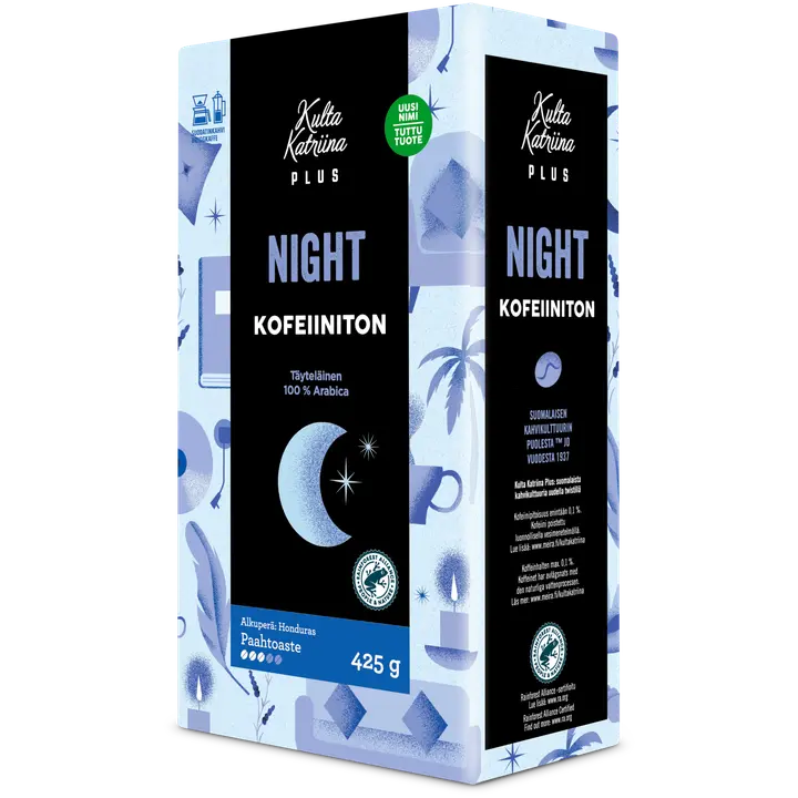 Kulta Katriina Plus Night kofeiiniton suodatinkahvi RAC 425g|Kulta Katriina Plus Night 脱因滴滤咖啡 RAC 425g