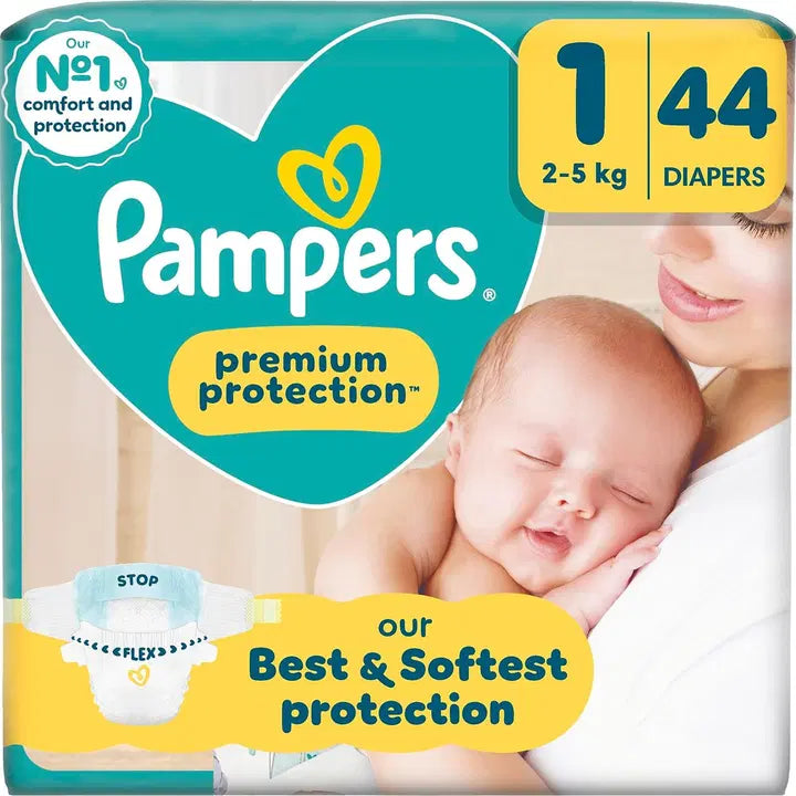 Pampers Premium Protection S1 2-5kg 44kpl vaippa|Pampers 高级保护 S1 2-5 公斤 44 件尿布