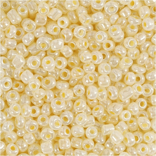 Rocaille 米珠,象牙色,直径3毫米,8/0号,孔径0.6-1.0毫米,25克/1包