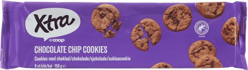 Xtra 巧克力曲奇(巧克力豆饼干) 150 g|Xtra Chocolate chip Cookies suklaahippukeksi 150 g