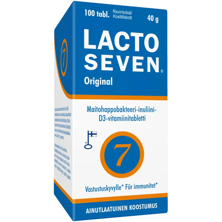Lacto Seven 100 kpl maitohappobakteeri-inuliinivalmiste 40 gr-Lacto Seven 100粒乳酸菌菊粉制剂40克