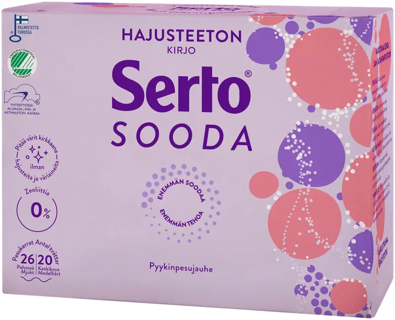 Serto Sooda无香彩色衣物洗衣粉 890 g|Serto Sooda Hajusteeton Kirjo pyykinpesujauhe 890 g