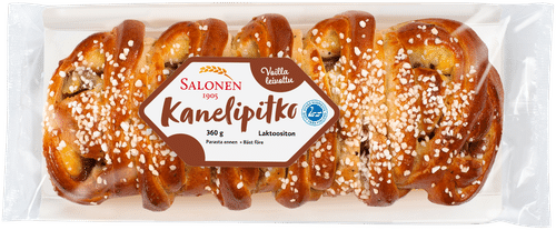 Leipomo Salonen Kanelipitko 360 g täytepitko|Leipomo Salonen 肉桂面包 360克 夹馅面包