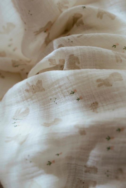 Little Dutch 纱布巾 120x120厘米 小兔|Little Dutch harsoliina 120x120cm Baby Bunny