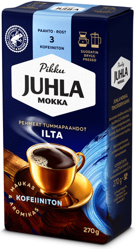 Juhla Mokka Paulig Juhla Mokka Ilta 无咖啡因咖啡过滤研磨 270g