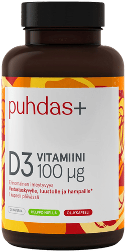 Puhdas+ D3-维生素 100微克 120 kaps