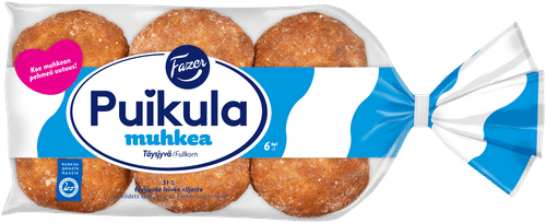 Fazer Puikula Muhkea Täysjyvä 6kpl 360g|Fazer Puikula 丰盈全麦 6个 360g