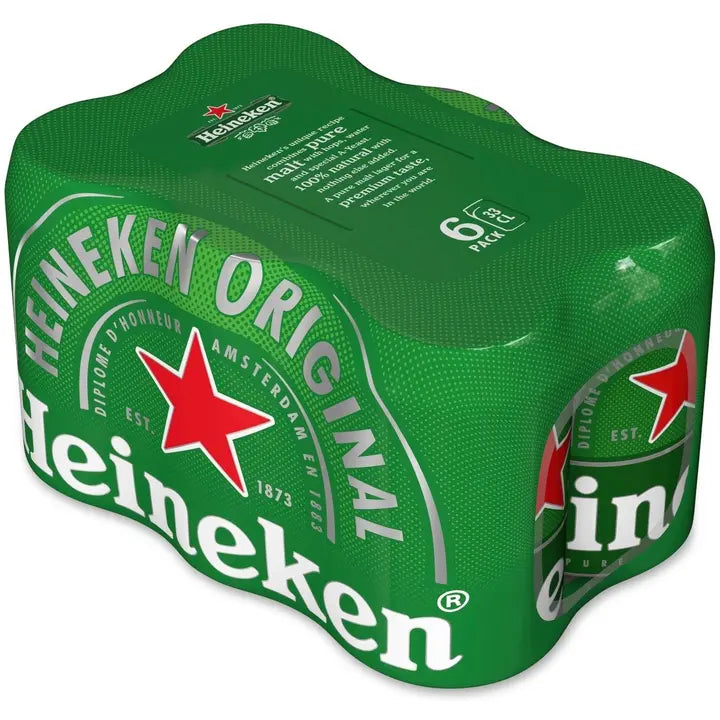 6 x Heineken olut 5,0 % 0,33 l|Heineken 6 瓶喜力饮料 5.0% 0,33 l