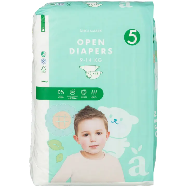 Änglamark teippivaippa koko 5, 9-14kg 44 kpl|Änglamark 胶带尿布尺寸 5、9-14 公斤 44 kpl