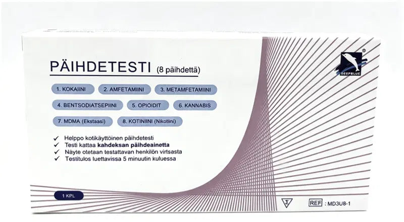 Deepblue 药物滥用检测(8项)|Deepblue päihdetesti (8 päihdettä)