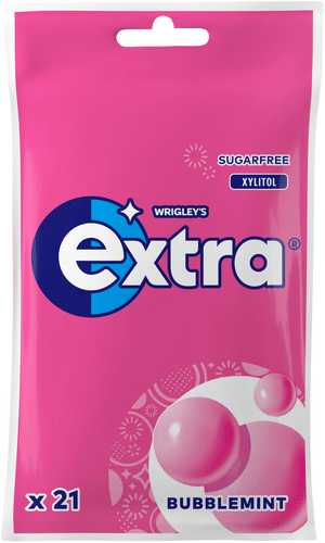 Extra 泡泡薄荷口香糖 21片x22