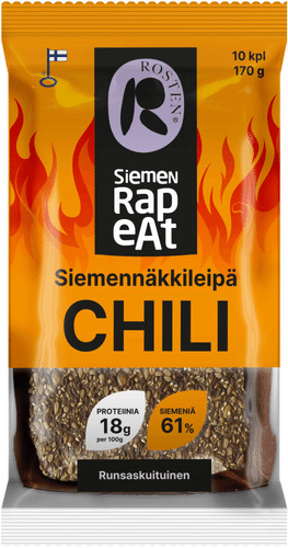 Rosten SiemenRapeAt Chili siemennäkkileipä 10kpl 170g