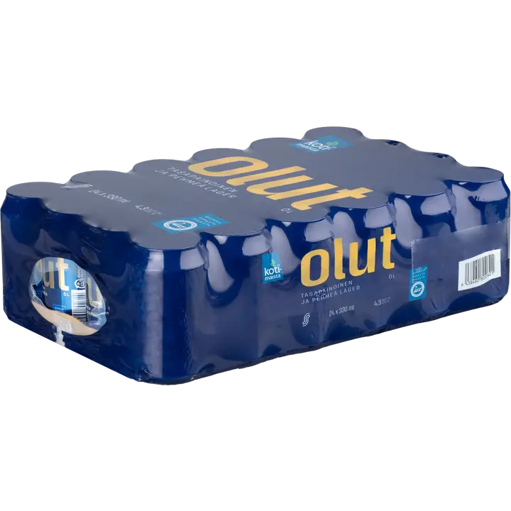 24-pack Kotimaista Lager olut 4,3 % tölkki 0,33 L|Kotimaista 24 罐装国产拉格饮料 4.3% 罐装 0,33 L