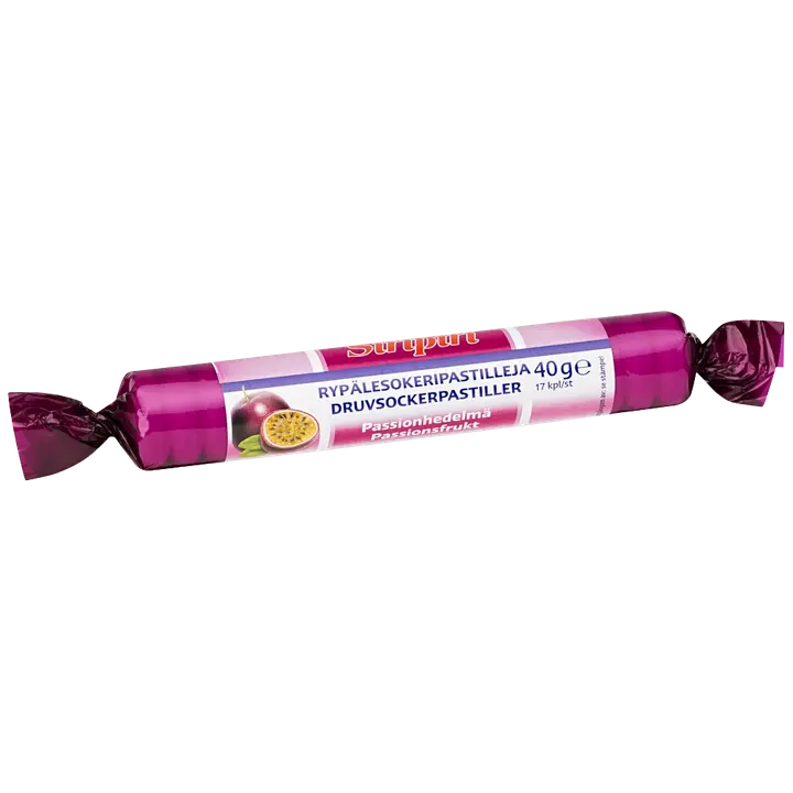 Siripiri rypälesokeripastilli passionhedelmä 17kpl-Siripiri 葡萄糖含片百香果 17kpl
