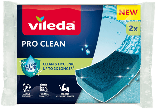 Vileda Pro Clean 擦洗海绵 2 kpl