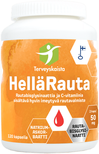 Terveyskaista HelläRauta 铁50毫克+维生素C 120 kaps