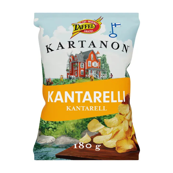 Taffel Kartanon kantarelli maustettu sipsi 180g-Taffel Kartanon 鸡油菌味薯片 180g