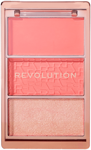 Makeup Revolution poskipuna- ja korostusmeikkipaletti 3 sävyä authentic peach