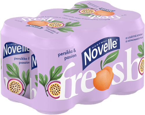 Hartwall Novelle Fresh 6 x Hartwall Novelle 新鲜桃子激情矿泉水 0,33 l