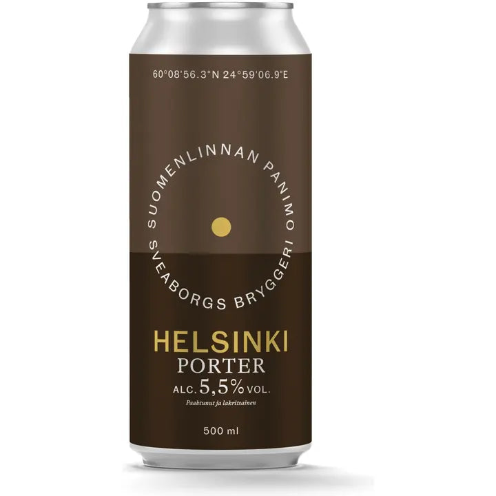 Suomenlinnan Panimo 50cl Helsinki Porter 5,5% tölkki olut|Suomenlinnan Panimo 50cl 赫尔辛基波特 5.5% 罐装饮品