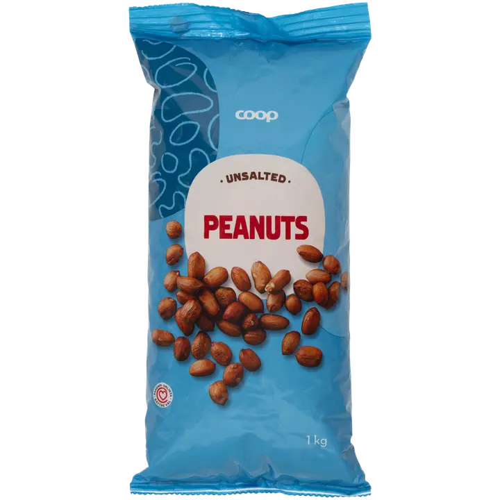 Coop maapähkinät 1 kg suolaamaton-Coop 花生 1 公斤 无盐