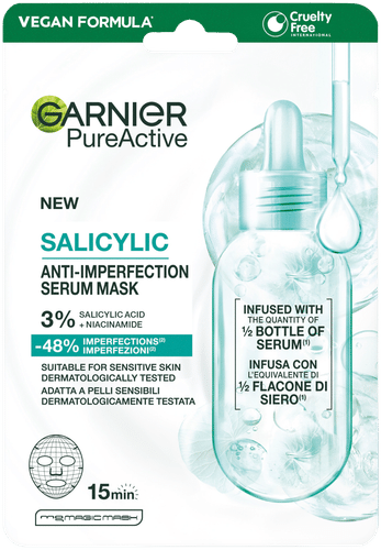 Garnier PureActive 水杨酸抗痘精华面膜 净痘 1 pc