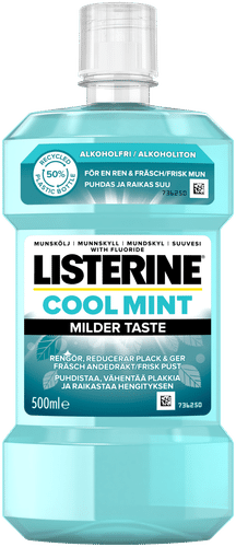 Listerine 清凉薄荷温和漱口水 500 ml|ListerineCool Mint Milder Taste suuvesi, 500 ml
