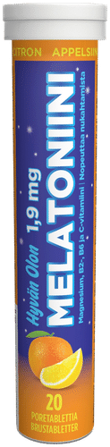 Via Naturale 好心情褪黑素1.9毫克泡腾片20片 Via Naturale|Hyvän Olon Melatoniini 1,9 mg poretabletti 20 kpl Via Naturale