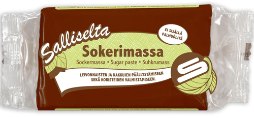 Salliselta Sokerimassa suklaanmakuinen ruskea 250g|Salliselta 巧克力味棕色糖团 250g