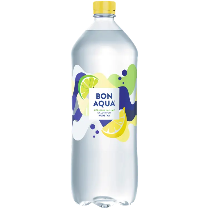Bonaqua Sitruuna-Lime Hiilihapotettu juoma muovipullo 1,5 L|Bonaqua 柠檬酸橙碳酸饮料塑料瓶 1,5 L