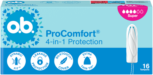 o.b.® ProComfort® Super tamponi 16 kpl