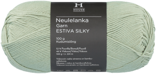 House 竹粘胶棉混纺纱线 Estiva Silky 100克 绿杏仁 12933