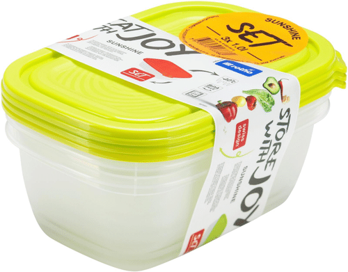 Rotho tiiviösetti Sunshine 3 kpl 1,0 l vihreä