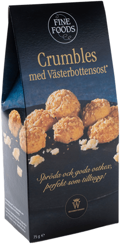 Fine Foods 奶酪饼干 - 韦斯特博滕奶酪碎原味 75 g|Fine Foods Juustokeksit - Västerbottensost Crumbles Original 75 g