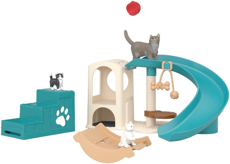 Schleich 猫咪玩乐趣味|Schleich Leikkihauskaa kissoille